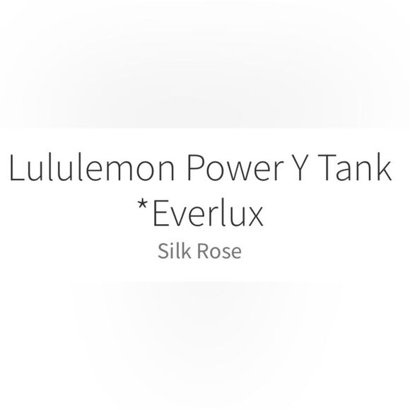 Lululemon Power Y Tank Everlux Silk Rose - Picture 5 of 14